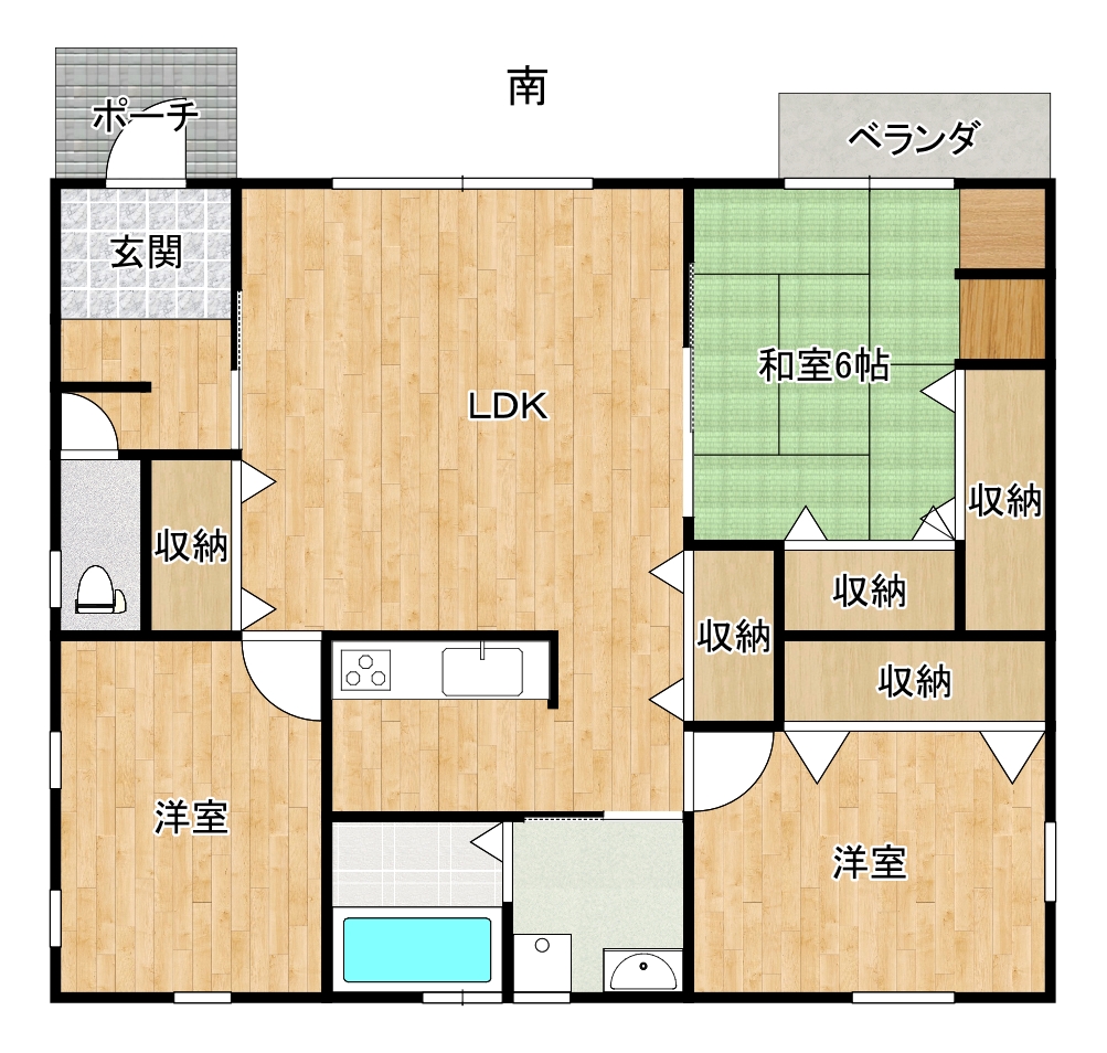 緑ヶ丘４丁目中古住宅間取・配置図