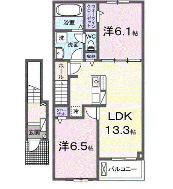 ユーフォリア 2LDK・・・203号室・204号室間取・配置図