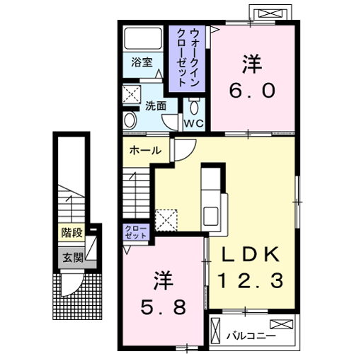 エレガンシア・デーアYⅡ  2LDK・・・204号室