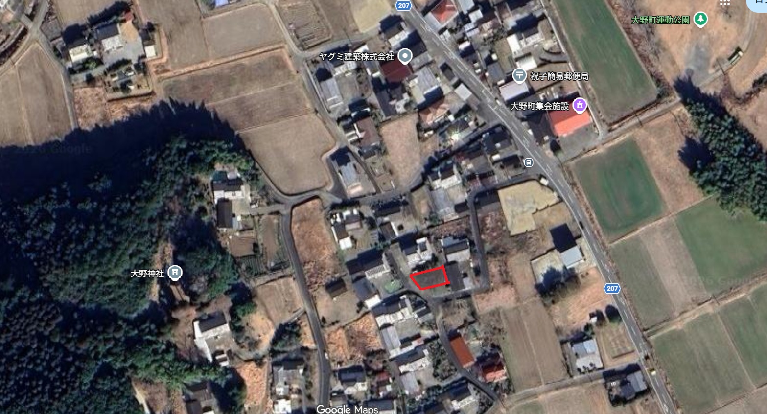 大野町 土地① 約68坪間取・配置図