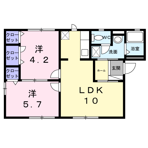 サンヴェール・ハイツ南・・・101号室間取・配置図
