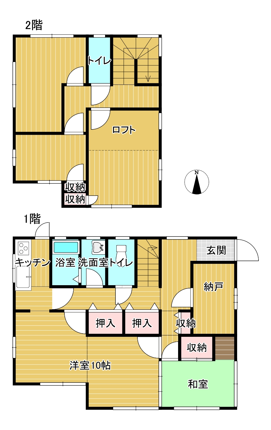 土々呂町　中古住宅　4SLDK+ロフト間取・配置図