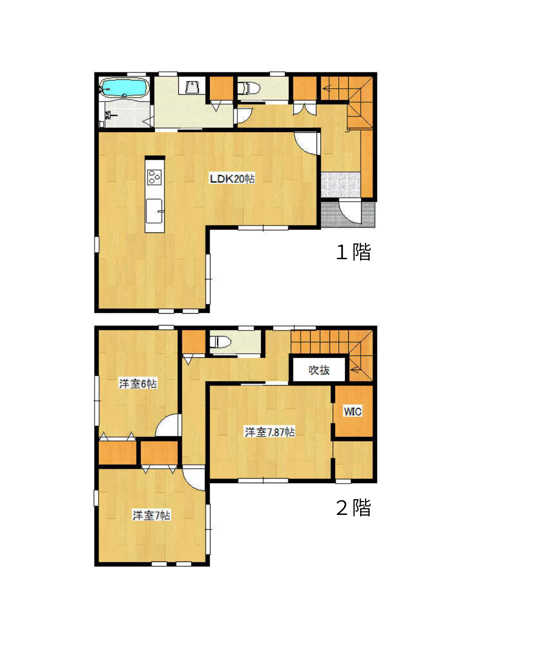出北2丁目　新築住宅　3LDK間取・配置図