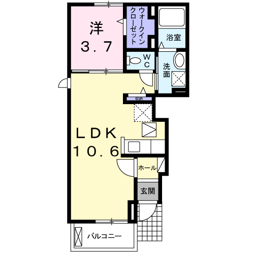 レジデンス ミモザ  1LDK・・・101号室